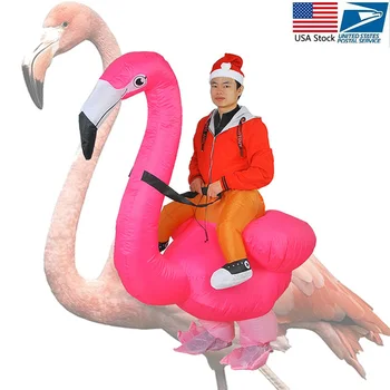 Flamingo Oppustelige Kostume Christms Maskot Kostume Til Kvinder, Voksne Børn halloween Anime Tegnefilm Mascot Cosplay Til Fest