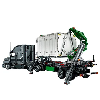 2-i-1 Technic Mark Hymne LR Garbage Truck byggesten Kompatibel 42078 Modulære Mursten Børn, Jul, Fødselsdag, Gave Legetøj