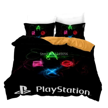 3d PlayStation Elegante Trykt Strøelse Sæt Populære Gamer Gamepad Hjem spillemaskine Duvet Cover Sæt Pudebetræk til Soveværelse Indretning