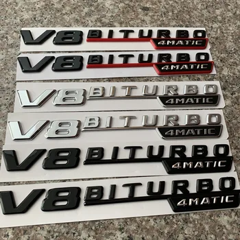 1pair x Gratis Fragt ABS Embleme For V8BITURBO 4MATIC+ Badge-Logo Klistermærke