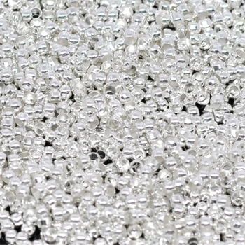 Doreen Max 2 mm Dia. Sølv Farve Crimp Beads Presninger 5000 Pc ' er Metal Perler, Legering Cadmium Fri Hul Størrelse 1mm Smykker Resultater