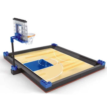 AUSINI basketballbane byggesten Sport Legeplads Model Legetøj til Børn Basketbolde Afspiller Mini-Tal Mursten Drenge Legetøj