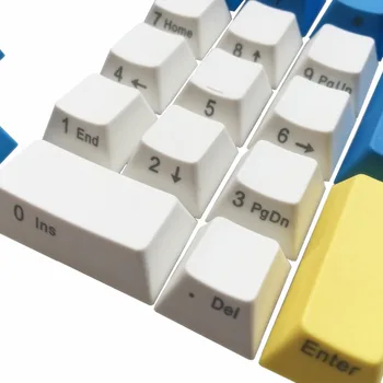 PBT-Tasterne Kridt Keyset ANSI/ISO-Side er Udskrevet Cherry MX-Cap Til 60%/TKL 87/104/108 MX Mekanisk Tastatur Passer Anne Akko X Ducky