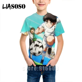 Kaptajn Tsubasa Børn Harajuku-Shirts Mode Barn Tøj, T-Shirt 3D-Print Tøj Fashion Brand Modis Fodbold Baby T-shirt