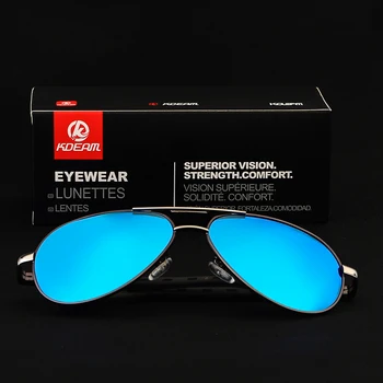 KDEAM Sports Solbriller, Polariserede Spejl UV400 6 Farver HD Beach Nuancer Med Sagen KD8725