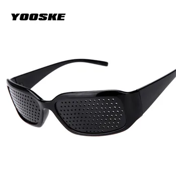 YOOSKE Sort Hul Solbriller Anti-træthed Vision Care Pin Hul Mikroporøs Briller Øje Motion Syn Forbedre Anti-nærsynethed