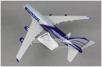 36cm Amerikanske Nationale Flyselskaber Nationale Boeing B747-400 1:200 Solid Plast Montage Fly Model for Fly Model Collector