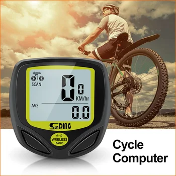 Sunding Cykel Computer Cykel Speedometer Stopur Vandtæt MTB Trådløse Cykling Computere, Digitale Kilometertæller LCD-Baggrundslys 548