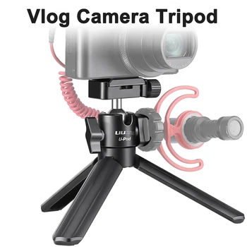 UURig Aluminium Vlog Kamera Stativ W Acra Quick Release Plade Koldt Sko til Sony Canon GoPro Smartphone til Mikrofon LED-Lys
