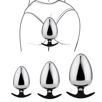 Nye Dia 60/70/80mm Store Metal Butt Plug Prostata Massager Sex Produkt For Par Anus Udvidelse Dilator Stor Anal Perler Bolden 18