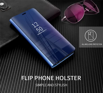 Flip Spejlet Phone Case for Samsung Galaxy J7 2017 EU-J5 J3 5 7 3 SM J730F J530F J330F SM-J330F SM-J530F SM-J730F Dække