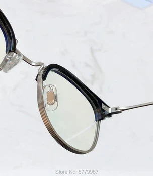 Høj kvalitet Blid Håndlavet Acetat Briller Ramme Recept Briller Kvinder mænd Halv Frame Nærsynethed Optiske Briller Briller