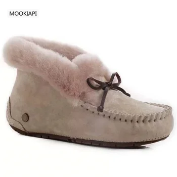 2019 Australiens mest fashionable kort rør snøre damesko, ægte fåreskind, naturlig uld, den højeste kvalitet sne støvler