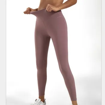 Efteråret og vinteren dobbelt-sidet matteret nøgen yoga bukser med høj hofte og talje motion fitness Capris motion bukser