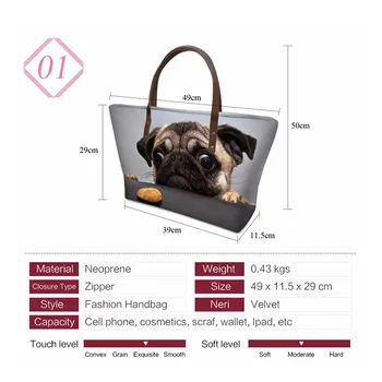 FORUDESIGNS Greyhound Hund Udskrivning af skuldertasker til Kvinder Luksus Håndtasker, Kvinder Tasker Designer Mode Kvinders Håndtasker