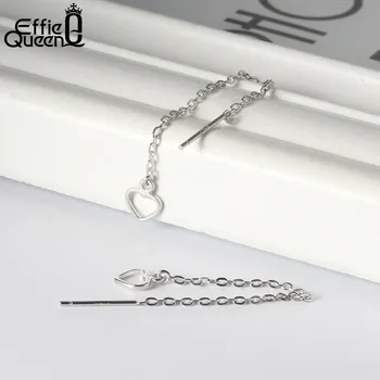 Effie Dronning 925 Sterling Sølv Dråbe Øreringe Til Kvinder Romantisk Hjerte Form Øreringe Mode Engros Smykker Til Kvinder BE77