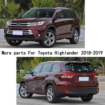 For Toyota Highlander 2018 2019 2020 Bil Styling Kuffert Stick Detektor Bageste Licens Ramme Plade Trim Strip Kofanger Emhætter 1stk