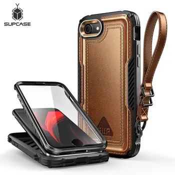 For iPhone-SE 2020 Case Til iPhone 7/8 Tilfælde SUPCASE UB Royal Full-Body Robust Faux Læder Cover Med Indbygget Skærm Beskytter