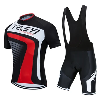 TELEYI 2020 sommeren pro team mænds mtb kortærmet trøje kit ropa cykling ciclismo cykel cykel tøj, bib shorts sæt