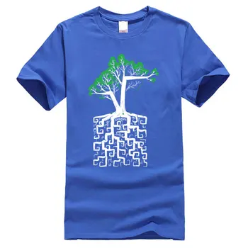 Labyrint kvadratroden Matematik T-Shirt Fysisk / Kemiske Videnskab Træ Universitet T-Shirt til Mænd Trykt 3D Vintage Herre Tops Tees