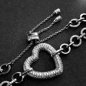 Cheny s925 sterling sølv armbånd December kærlighed armbånd kvindelige hjerte-formet spænde armbånd, kæde lås mode bohemia