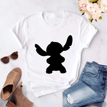 Kvinder Tshirt Casual Sjove T-Shirts Kawaii Disney Mickey Mouse Hoved Tops Tees Sommer Mode Kvindelige T-Shirts Loose-Toppe-Tøj