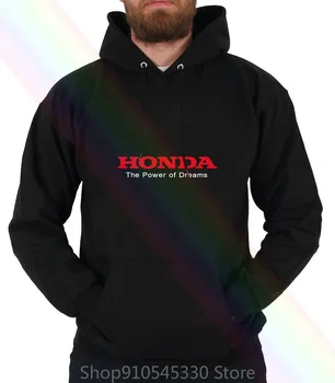Nye Brugerdefinerede Honda Power Drøm Sort han Thoodie Sweatshirts Størrelse M-3Xl Kvinder Mænd