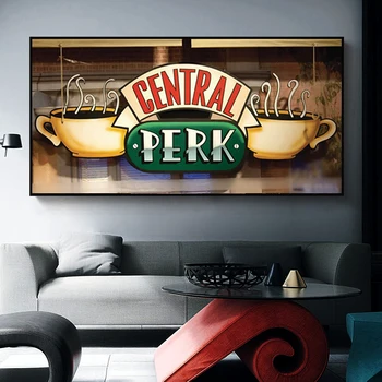 Central Perk Cafe Lærred Maleri Venner TV-Show, Plakater og Prints Skandinaviske Væg Kunst til stuen Home Decor Cuadros