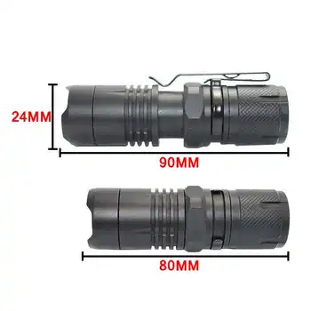 Zoomable Mini L2 LED Lommelygte Bærbare Lomme Flash Lys med Magnetiske Hale Pen Klip Vandtæt Lille Lanterna til Camping og Jagt