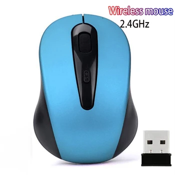 2,4 G Wireless Mouse1600DPI Justerbar Optisk Mini Computer Musen Til bærbar Desktop