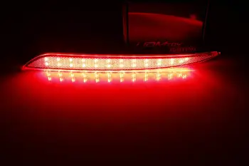 2STK For Tesla Model 3 S X LED Bageste Kofanger Reflektor Lys Rød Bil, der Kører Bremse Stop Tåge Trim Støbning baglygten 2012-2020