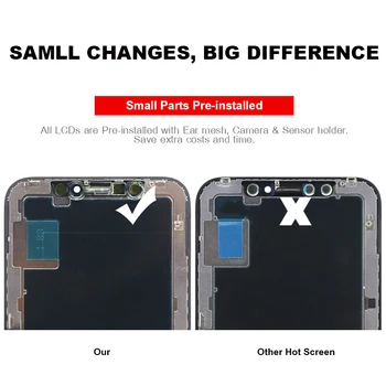For Tianma OLED-OEM-Skærm Til iPhone X S Max LCD-Touch Skærm Med en Digitizer Udskiftning af Dele til Samling Sort