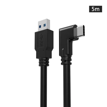 USB-C Ret, Vinkel Data Linje 16FT PC-USB3.2 5Gbps Gen1 VR Headset Kabel-Tilbehør Opladning Virtual Reality For Oculus Quest 2