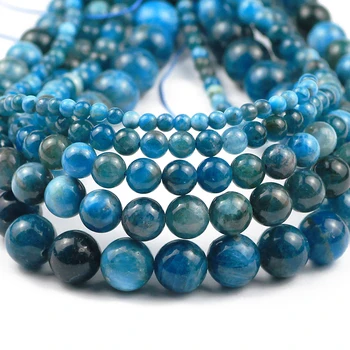JHNBY Apatites natursten 4.6.8.10.12 MM Runde afstandsstykker Løse perler til Smykker at gøre DIY armbånd halskæde Tilbehør 15