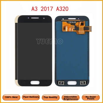 Testet A320 LCD-For Samsung Galaxy A3 2017 A320 A320M A320F LCD-Skærm Touch screen Digitizer Assembly Lysstyrke Udskiftning