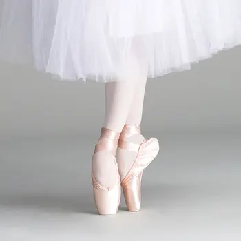 Damer Satin Ballet Sko Professionel Ballet Pointe Sko, Piger, Kvinder Med Gratis Sko Tasker