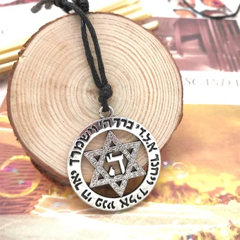 Star of David Mode Halskæder til Kvinder Erklæring Israel Overnaturlige Vedhæng Smykker Rhinestone Charms