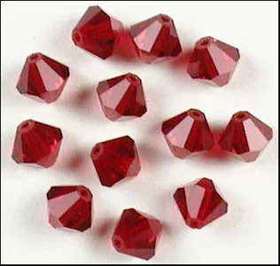 K9 Crystal 5301# Klasse AAAA Medium Rød farve 3mm 4mm 5mm 6mm 8mm Krystal Bicone Perler