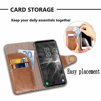 Læder PU-Phone Cover taske til Samsung Galaxy 2/Note3/Note5/Note8/Note 9 Retro Business smudsafvisende Mobiltelefon Tilfælde