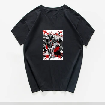 Harajuku t-shirts Overdimensionerede Sommeren Kølig, Mænd/Kvinder, Hip Hop Mode Samurai Print Tshirt Mænd Streetwear T-shirts med Korte Ærmer