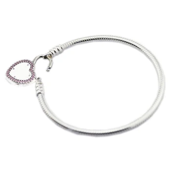 Lås Dit Løfte Armbånd Til Kvinde DIY med Perler og Charms Ægte 925 Sterling Sølv Mode Smykker Armbånd