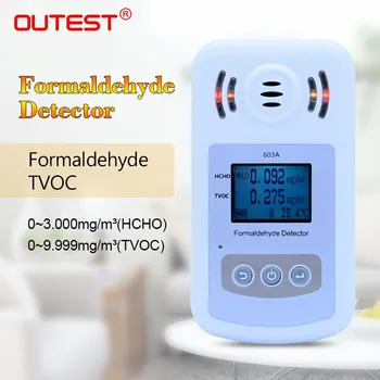 OUTEST Formaldehyd detektor gas analyzer Air Quality Analyzer VTOC alarm HCHO lyd-og lys alarm Stort LCD-baggrundslys