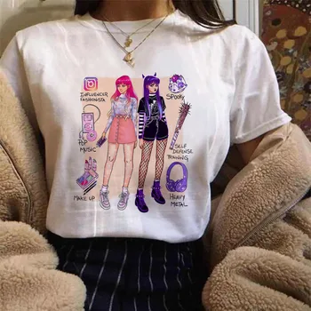 Kvinder Ullzang Sød T-shirt Grunge Æstetisk Grafisk Tshirt 90'erne Mode Top Tees Kvindelige Bilie Eilish T-Shirt Harajuku T-Shirt