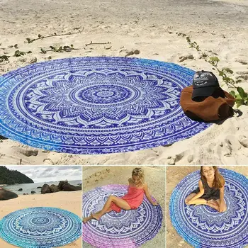 Nye Retro Blomster Hippie Boho Sommer, Strand Håndklæde Yogamåtte Gradient Strand Yoga Håndklæde Dekorative Væg Hængende Indiske Mandala