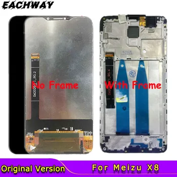 Testet For Meizu X8 LCD Display +Digitizer Touch Screen Glas Reservedele Til Meizu x8 Med LCD-Rammen