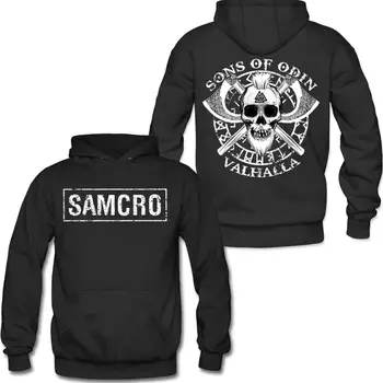 Sons of Anarchy SAMCRO dobbeltsidet Pull - Over Hoodie Sweatshirt