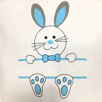 Hot Salg Påske Bunny Tote Taske Engros 10 Stilarter Kanin Lærred Spande Påske Slik Spand Gavepose Festlig Party Supplies