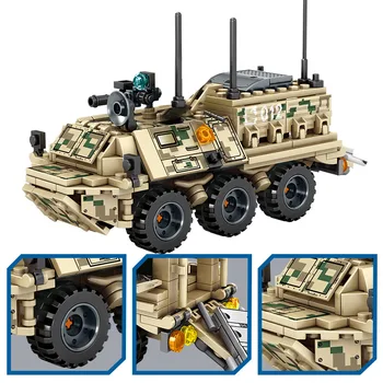 City Militære Pansrede Lastbil Ambulance byggesten Technic WW2 Kamp Tank Model Tal Mursten Legetøj For Børn