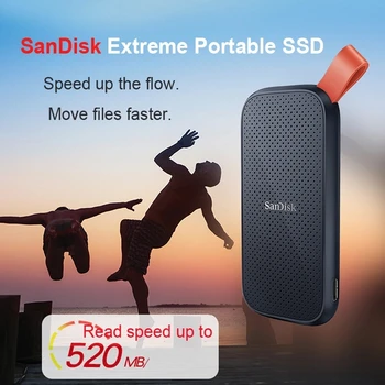 SanDisk Bærbare Eksterne 480GB SSD 520MB/s Ekstern Harddisk, USB-3.1 Type-C 1TB 2TB ssd-Disk Til Laptop, Desktop