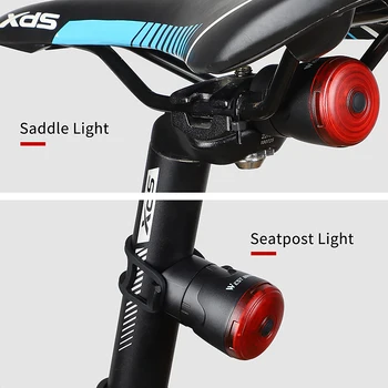 Smart Brake Sensing Cykel baglygte Auto Start/Stop Vandtæt Lommelygte LED USB-Genopladelige Cykel Sadel Sadelpind Baglygte